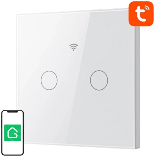 Smart Touch Wi‑Fi Light Switch GOSUND SLS2, Double, Tuya