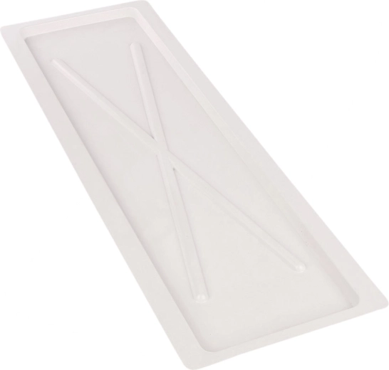 Bac d’égouttage Metpol blanc large 75 × 24,7 cm pour égouttoir de cuisine 80 cm