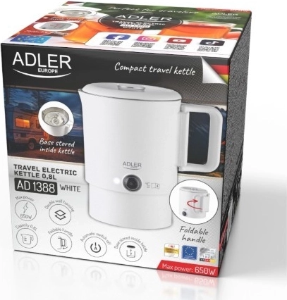 Truly travel-ready: foldable handle and base stored inside