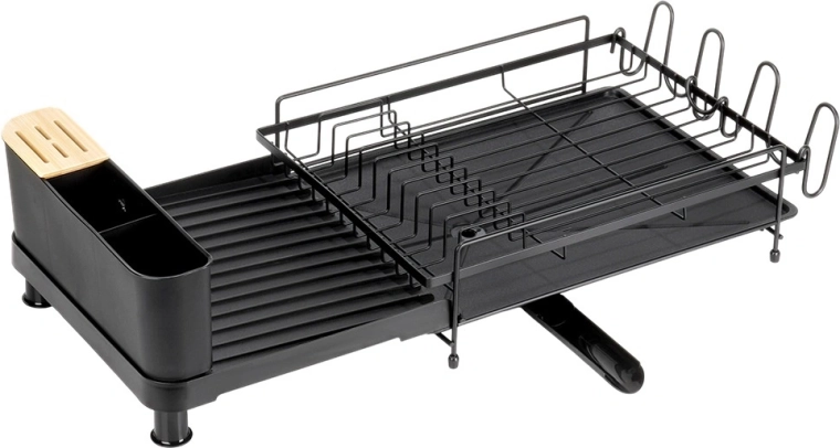 Portaposate a tre scomparti e blocco coltelli in bambù