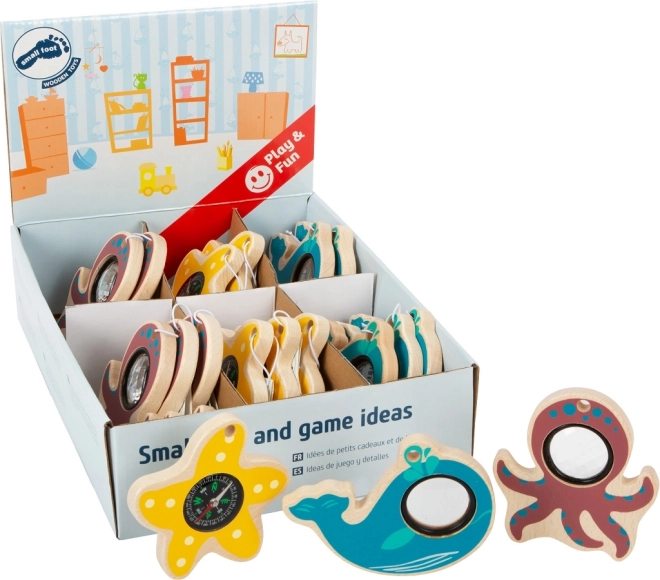 Small Foot wooden sensory toy: ocean – whale and octopus