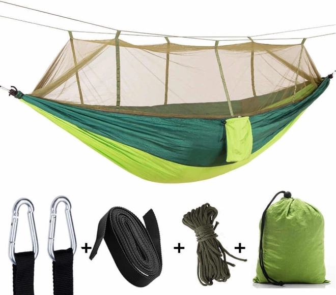 Amaca da giardino con zanzariera - verde