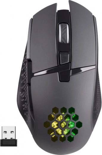 Mouse gaming wireless Defender Glory RGB, nero