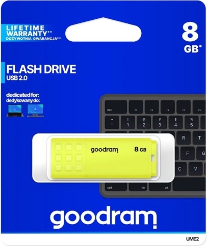 Chiavetta USB GOODRAM UME2 8GB USB 2.0 giallo