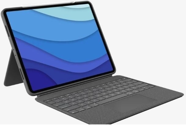 Logitech Combo Touch Keyboard Case for iPad Pro 12.9″ (5th generation), gray, US layout