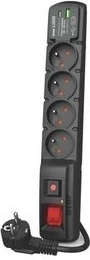 Strip with USB A+C Interface 3m 4x 230V PD3.0 QC Black