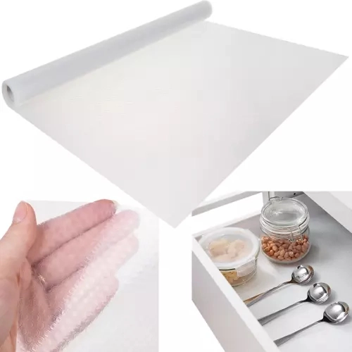 Csúszásgátló fiók- és szekrénybetét 300 × 50 cm, átlátszó