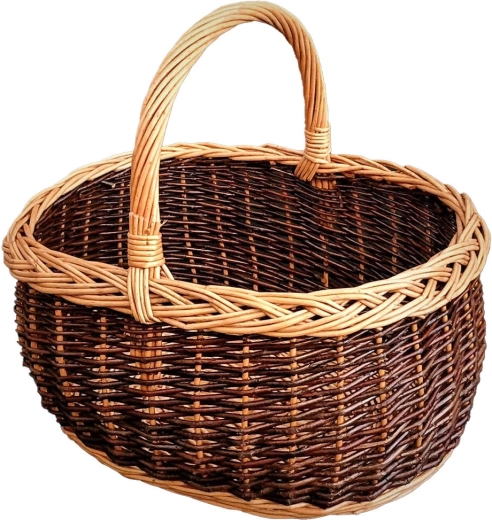 Grande cesta in vimini per auto laccata 45 × 35 × 40 cm
