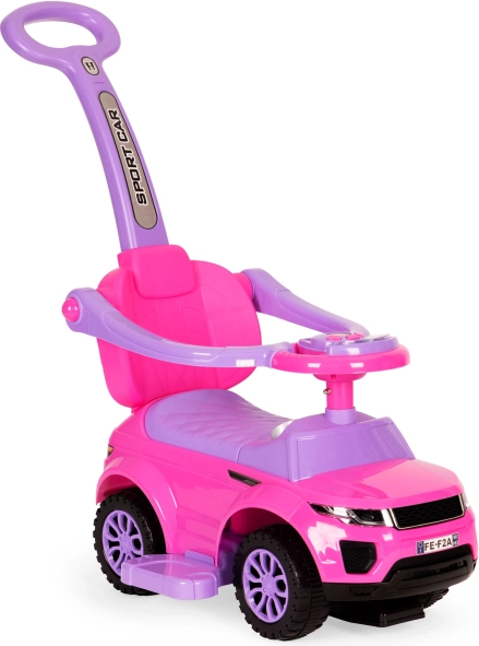 Scivolatore 3-in-1 con asta di guida e elementi di sicurezza, rosa