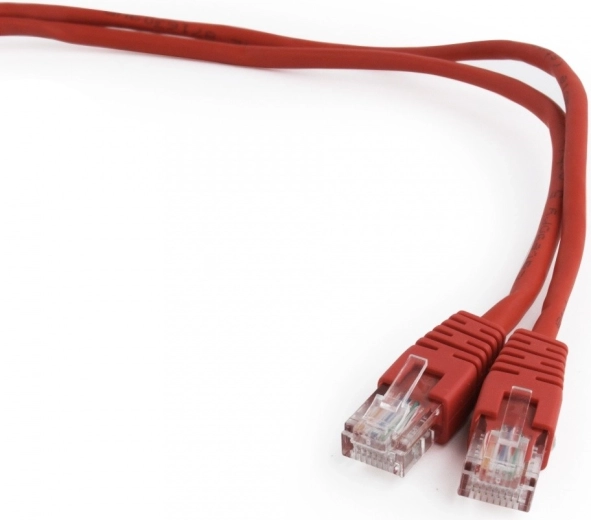 Patch cable Cat.5e with molded strain relief 2 m red