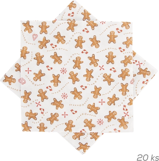 Papirservietter Peberkage 33 × 33 cm, 20 stk