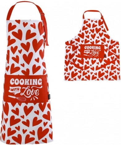 Apron in a Tube with Heart Motif