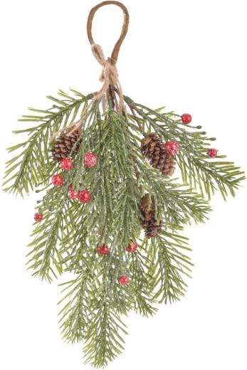 Branche décorative suspendue avec baies 37 cm