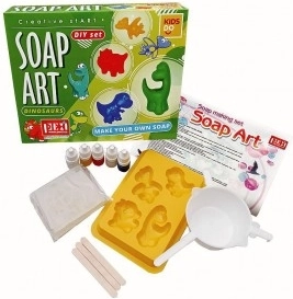 Soap Making Dinosaurs Creative Set with Molds and Accessories in Box 26x20x7 cm