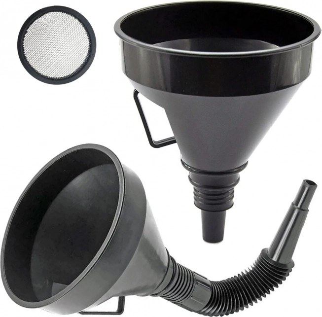 Large Plastic Fuel Funnel with Strainer