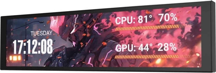 DarkFlash V92 9,2" IPS-monitor, sort