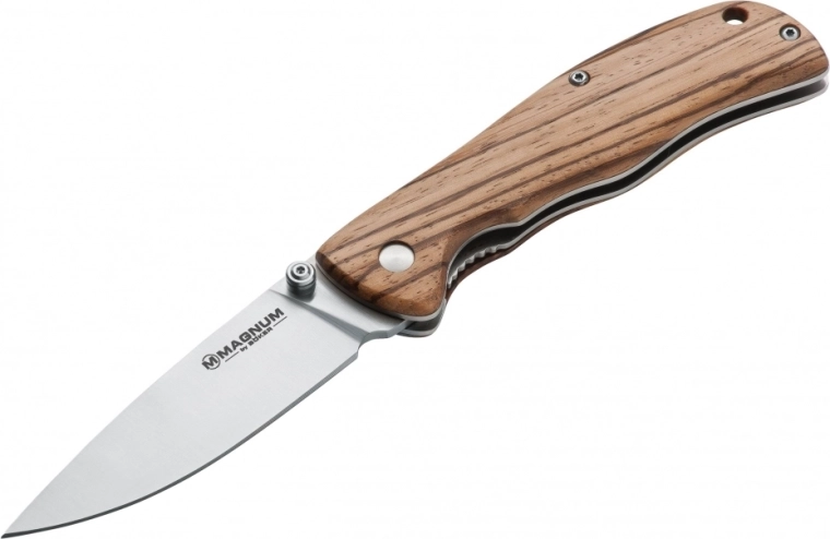 Coltello tascabile Magnum Backpacker, 8,6 cm, manico in legno