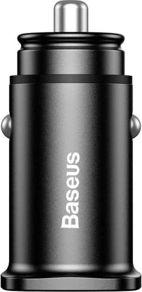 Baseus car adapter 2×USB 30 W with fast charging QC 3.0 (black)