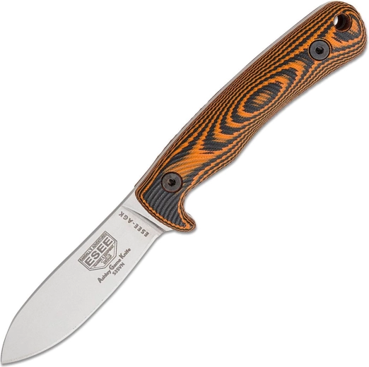 Coltello da caccia ESEE AGK con lama CPM S35VN, stonewash, manico G10