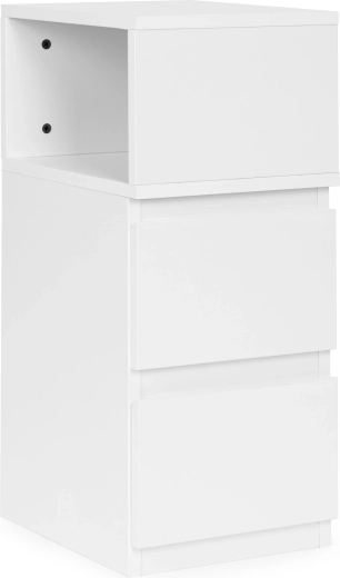 Double drawers and open compartment