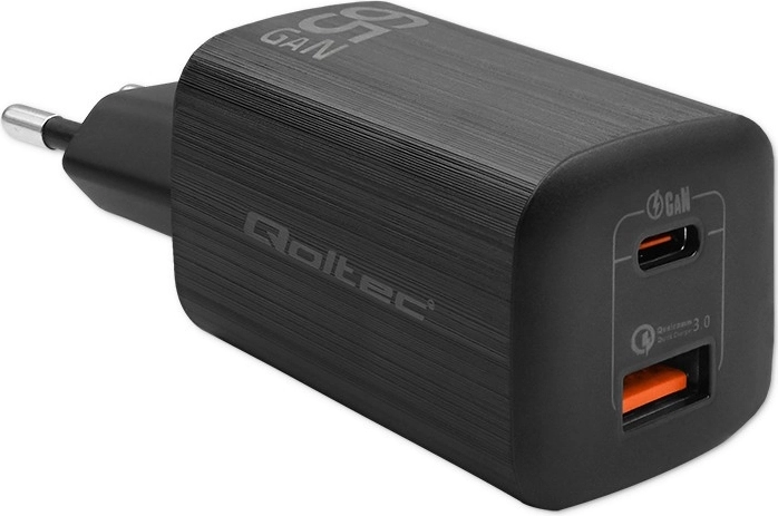 65W GaN ULTRA Wall Charger with USB‑C PD and USB, Black