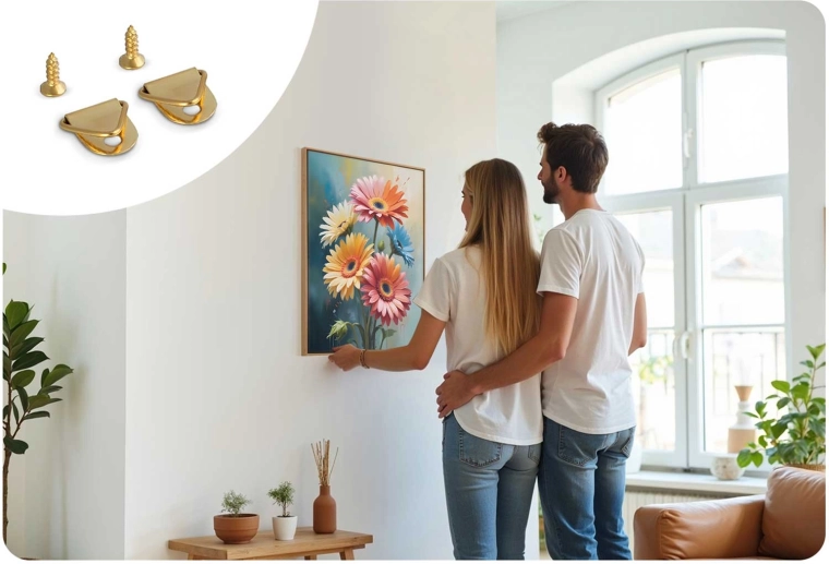 Si appende in un attimo – set di ganci incluso