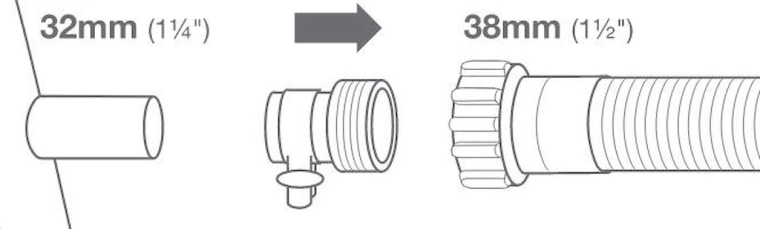 Intex Adapter B for Connecting Pool Hoses 32/38 mm (2 pcs)
