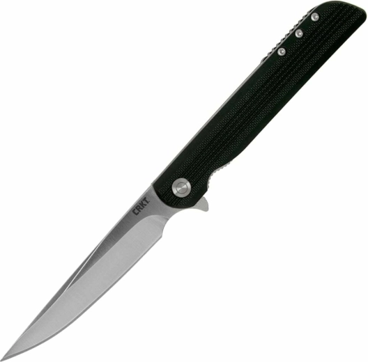 Coltello pieghevole a scatto CRKT LCK+ Large Black 9,2 cm, nero, FRN
