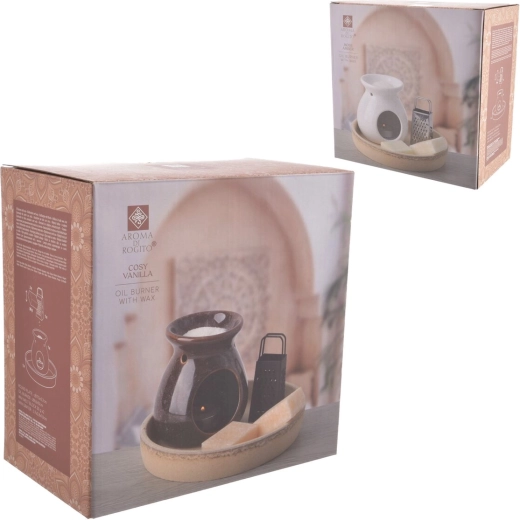 Set regalo: bruciaessenze in ceramica con cere profumate (5 pz)