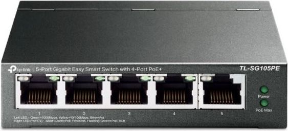 TP-Link 5-portni gigabitni Easy Smart stikalo s 4× PoE+