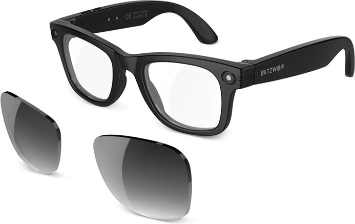 Occhiali smart BlitzWolf BW-AG1 Pro con AI e lenti fotocromatiche intercambiabili