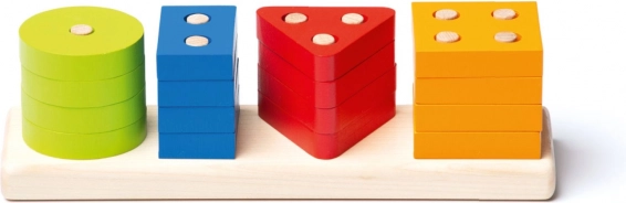 CUBIKA Wooden Shape-Sorting Puzzle, 17 Pieces