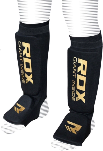 RDX paratibie e parapiede Hosiery Shin Instep Foam nero/oro – taglia XL