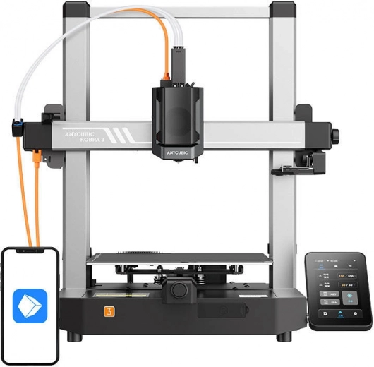 Anycubic Kobra 3 Combo 3D nyomtató több színű nyomtatással