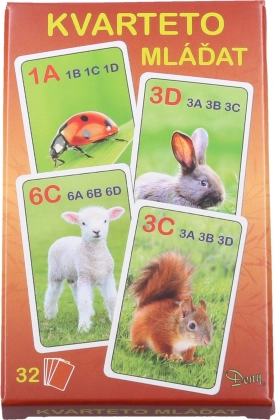 Kwartet Jonge Dieren – kaartspel voor kinderen