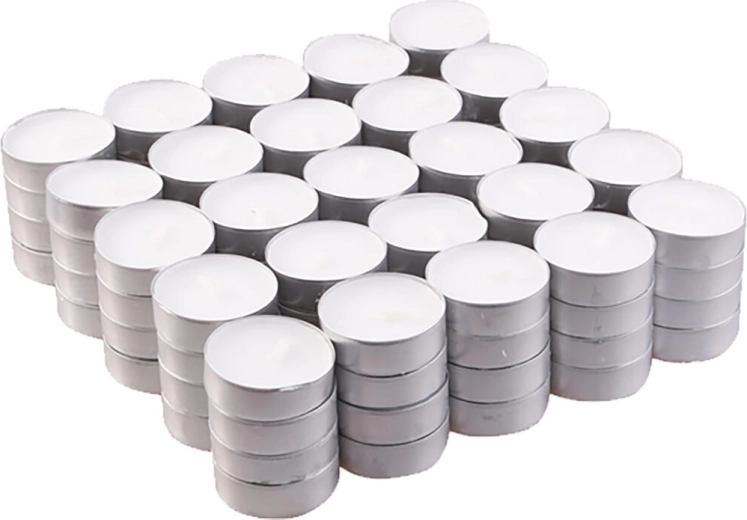 White tealight candles 100 pcs