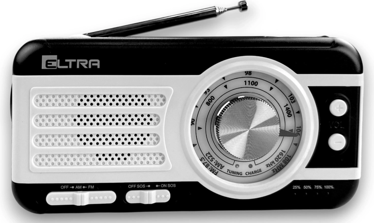 Radio portatile SAFARI WB-1 con dinamo, pannello solare e power bank