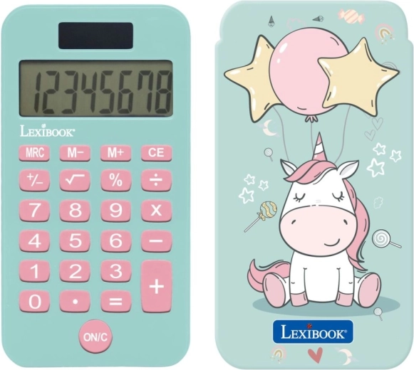 LEXIBOOK Pocket Calculator with Unicorn Theme