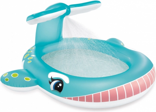 Piscina gonfiabile per bambini a forma di balena con doccetta INTEX