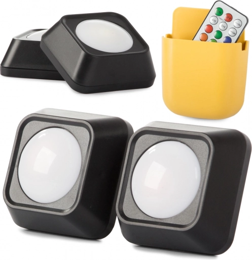 Wireless RGB Night Lights with Remote Control, Set of 2