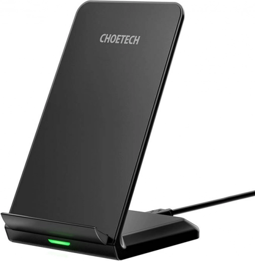 Choetech trådløs oplader med induktionsstativ sort
