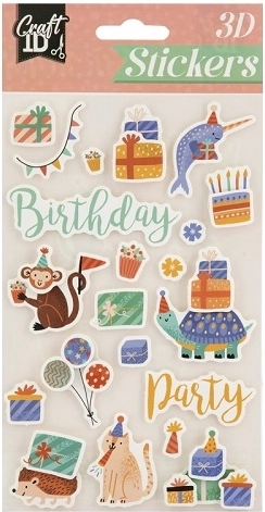 CCG 3D Stickers Birthday