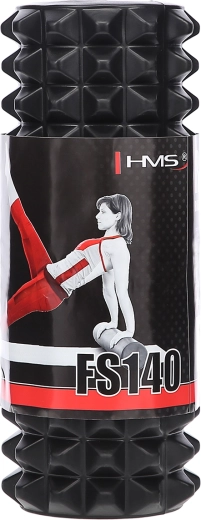 HMS foam massage roller for myofascial release 33 cm, black