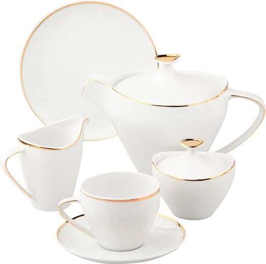 Servizio da caffè MariaPaula Moderna Gold per 6 persone (21 pezzi)