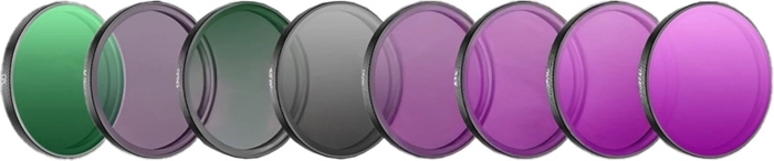 Filter Set for DJI Osmo Action 6 – CPL, MCUV, ND8/16/32/64, LPR and Black Mist 1/4