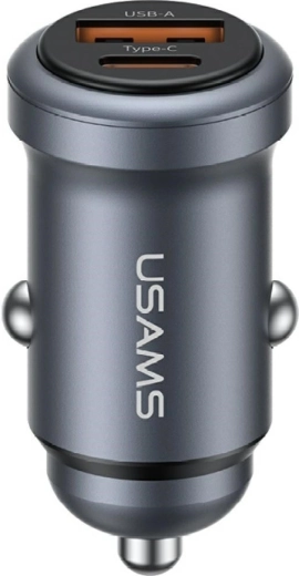 USAMS autolader 30 W USB-A en USB-C
