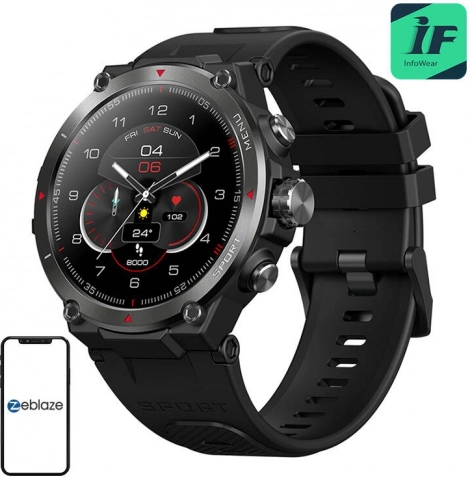 smartwatch zeblaze stratos 2 nere