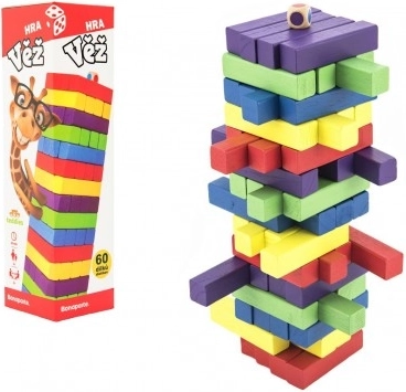 Wooden Tower Stacking Game