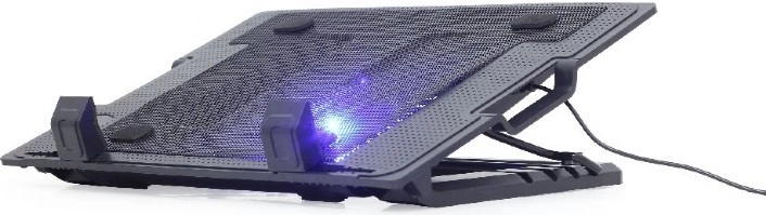 Base di raffreddamento per notebook fino a 17″ con ventola e illuminazione LED