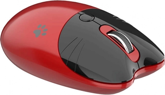 Mouse wireless a forma di gatto MOFII M3DM rosso e nero